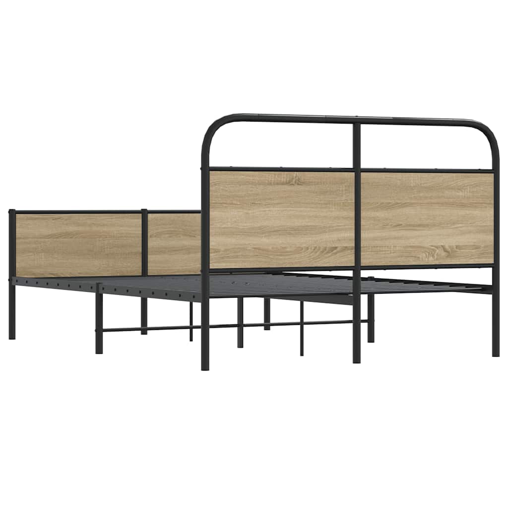 Rám Postele Bez Matrace 140X190 Cm Dub Sonoma Kompozitní Dřevo