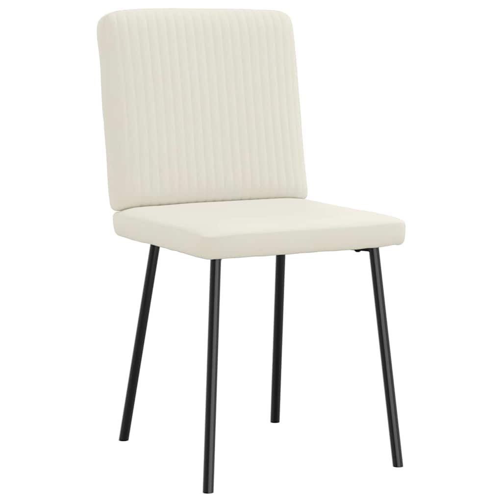 Jídelní Židle 4 Ks Krémové Samet