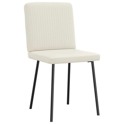 Jídelní Židle 4 Ks Krémové Samet