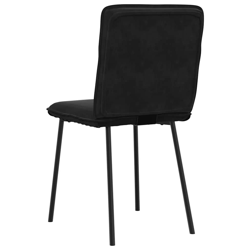 Jídelní Židle 4 Ks Černé Samet