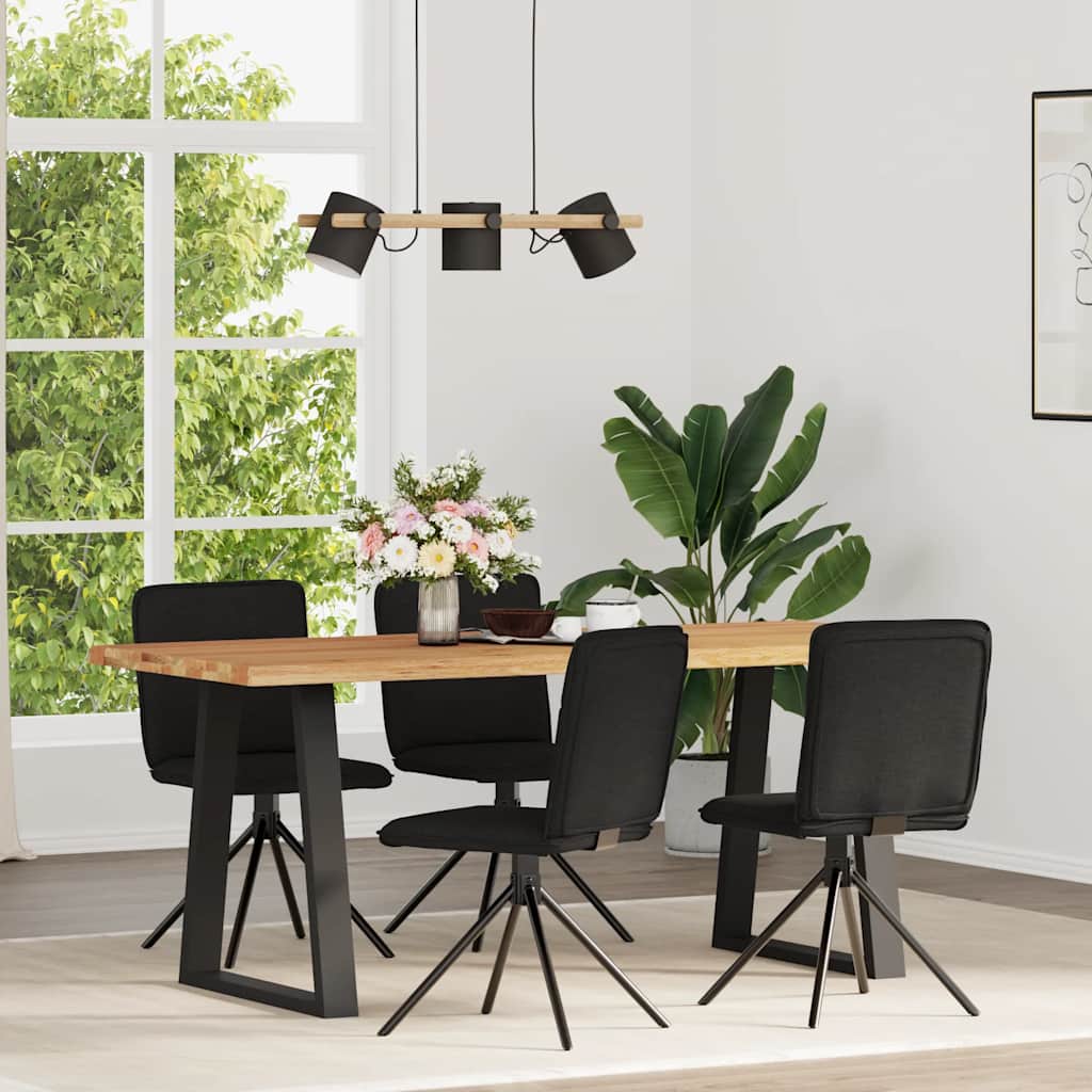 Jídelní Židle 2 Ks Černé Textil