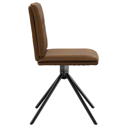 Jídelní Židle 4 Ks Hnědé Umělá Semišová Kůže