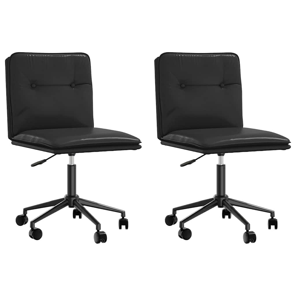 Jídelní Židle 2 Ks Černé Umělá Kůže