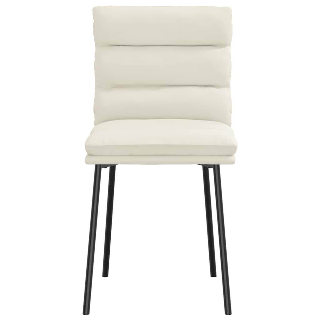 Jídelní Židle 6 Ks Krémové Samet