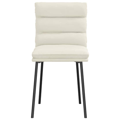 Jídelní Židle 6 Ks Krémové Samet