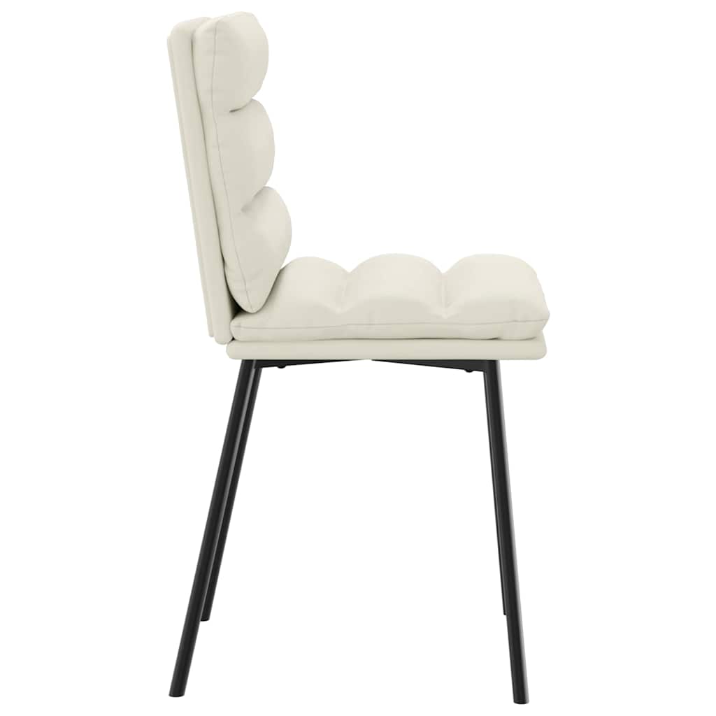 Jídelní Židle 6 Ks Krémové Samet