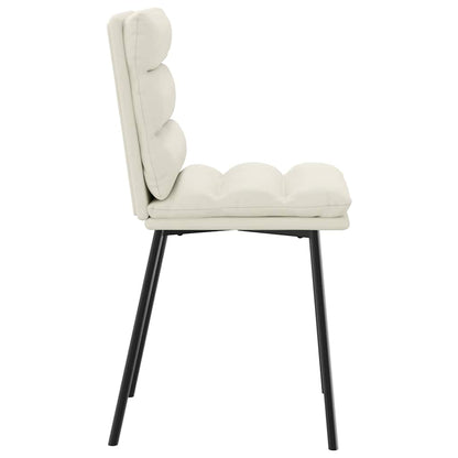 Jídelní Židle 6 Ks Krémové Samet