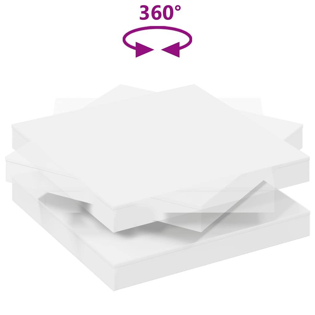 Konferenční Stolek Otočný O 360º Bílý 90X90X34,5 Cm