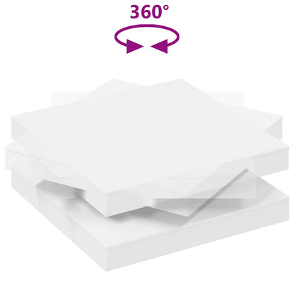 Konferenční Stolek Otočný O 360º Bílý 90X90X34,5 Cm