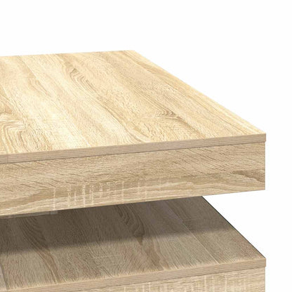 Konferenční Stolek Otočný O 360º Dub Sonoma 90X90X34,5 Cm