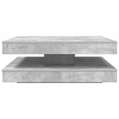 Konferenční Stolek Otočný O 360º Betonově Šedý 90X90X34,5 Cm