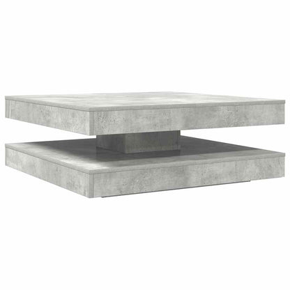 Konferenční Stolek Otočný O 360º Betonově Šedý 90X90X34,5 Cm
