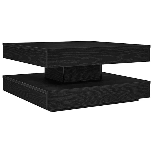 Konferenční Stolek Otočný O 360º Černý 70 X 70 X 34,5 Cm