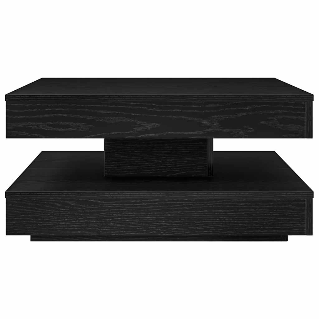 Konferenční Stolek Otočný O 360º Černý 70 X 70 X 34,5 Cm