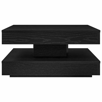 Konferenční Stolek Otočný O 360º Černý 70 X 70 X 34,5 Cm