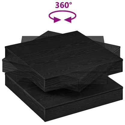 Konferenční Stolek Otočný O 360º Černý 70 X 70 X 34,5 Cm