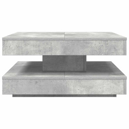 Konferenční Stolek Otočný O 360º Betonově Šedý 70X70X34,5 Cm