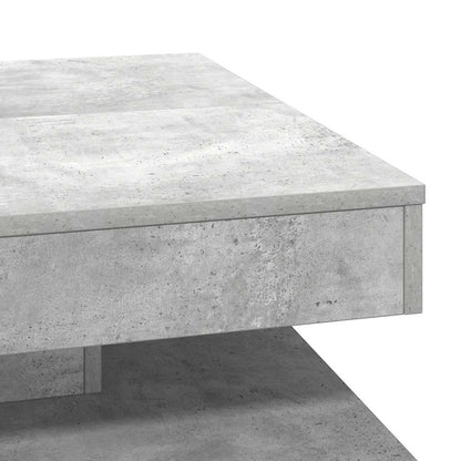 Konferenční Stolek Otočný O 360º Betonově Šedý 70X70X34,5 Cm
