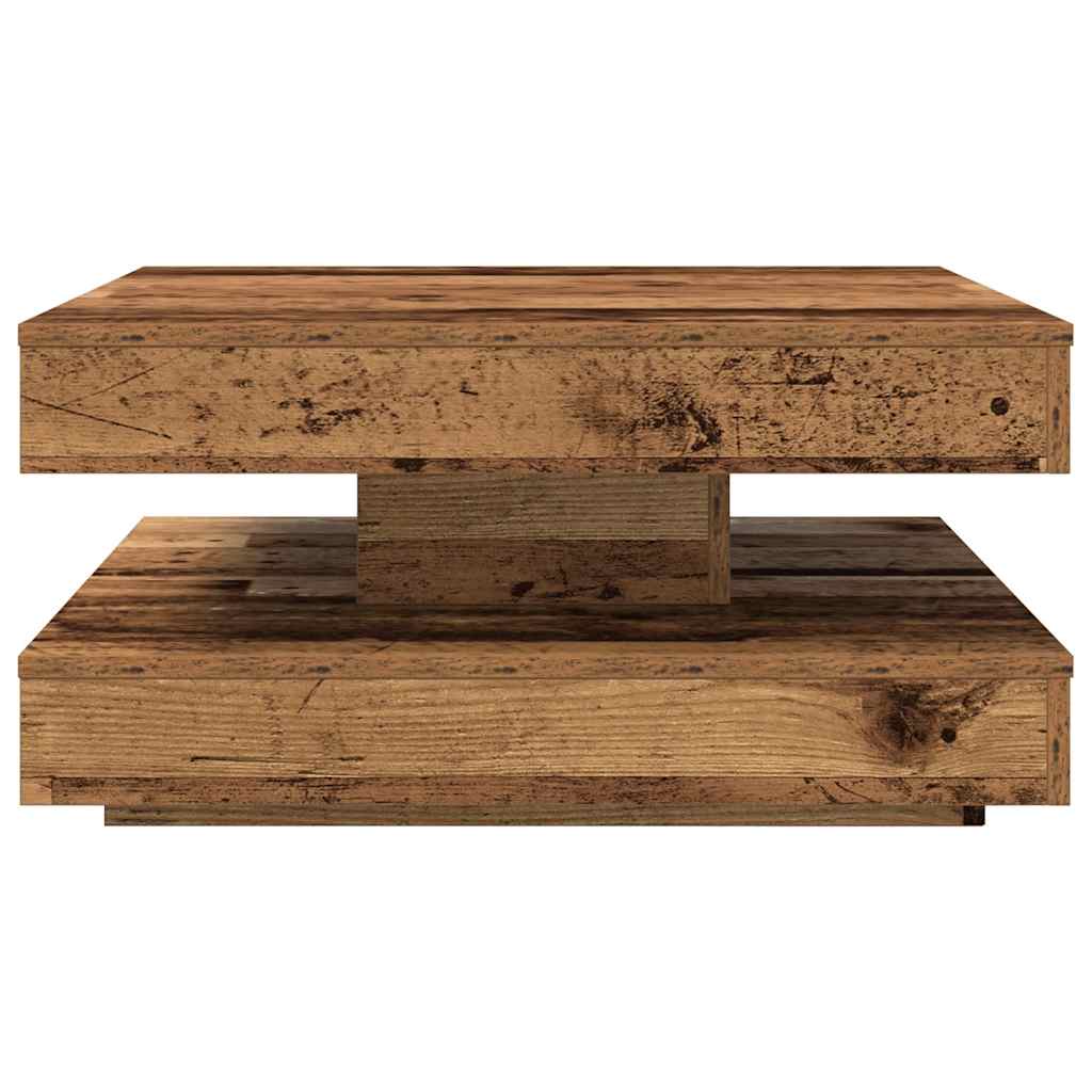 Konferenční Stolek Otočný O 360º Old Wood 70 X 70 X 34,5 Cm