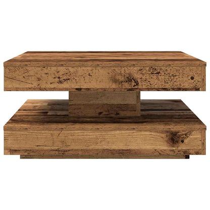 Konferenční Stolek Otočný O 360º Old Wood 70 X 70 X 34,5 Cm