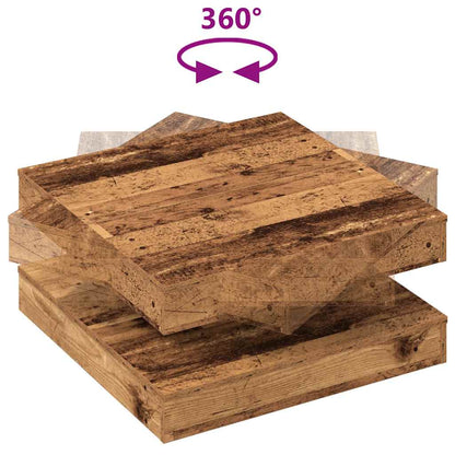 Konferenční Stolek Otočný O 360º Old Wood 70 X 70 X 34,5 Cm