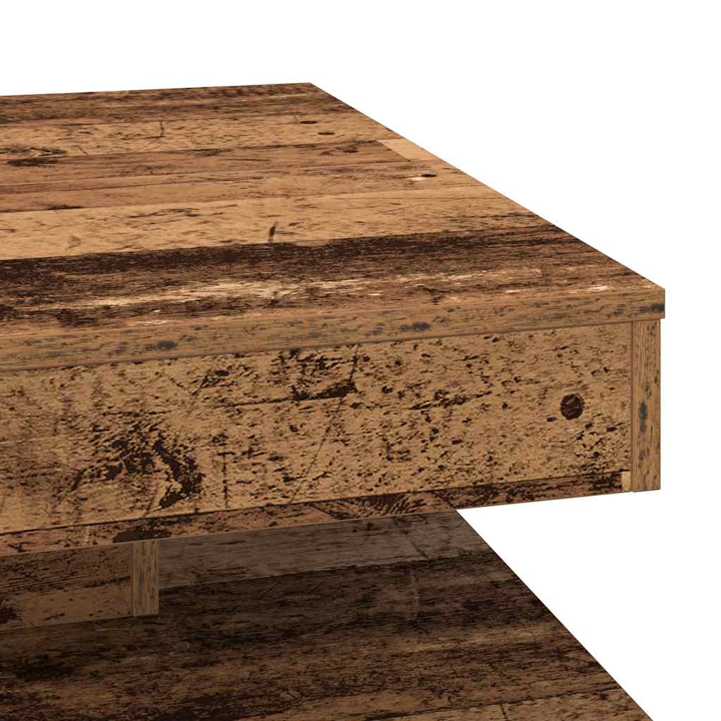 Konferenční Stolek Otočný O 360º Old Wood 70 X 70 X 34,5 Cm