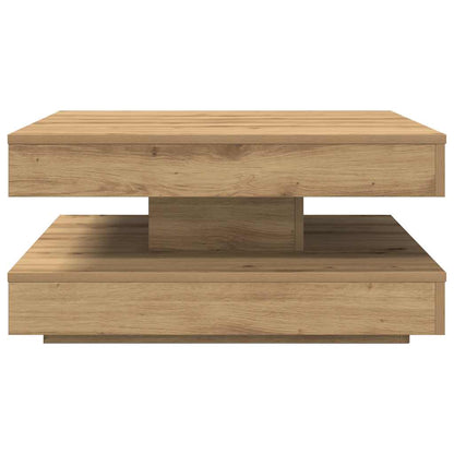 Konferenční Stolek Otočný O 360º Dub Artisan 70 X 70 X 34,5 Cm