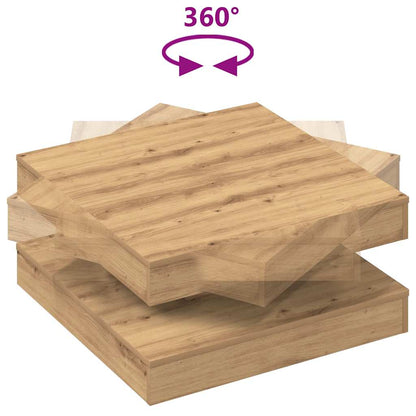 Konferenční Stolek Otočný O 360º Dub Artisan 70 X 70 X 34,5 Cm
