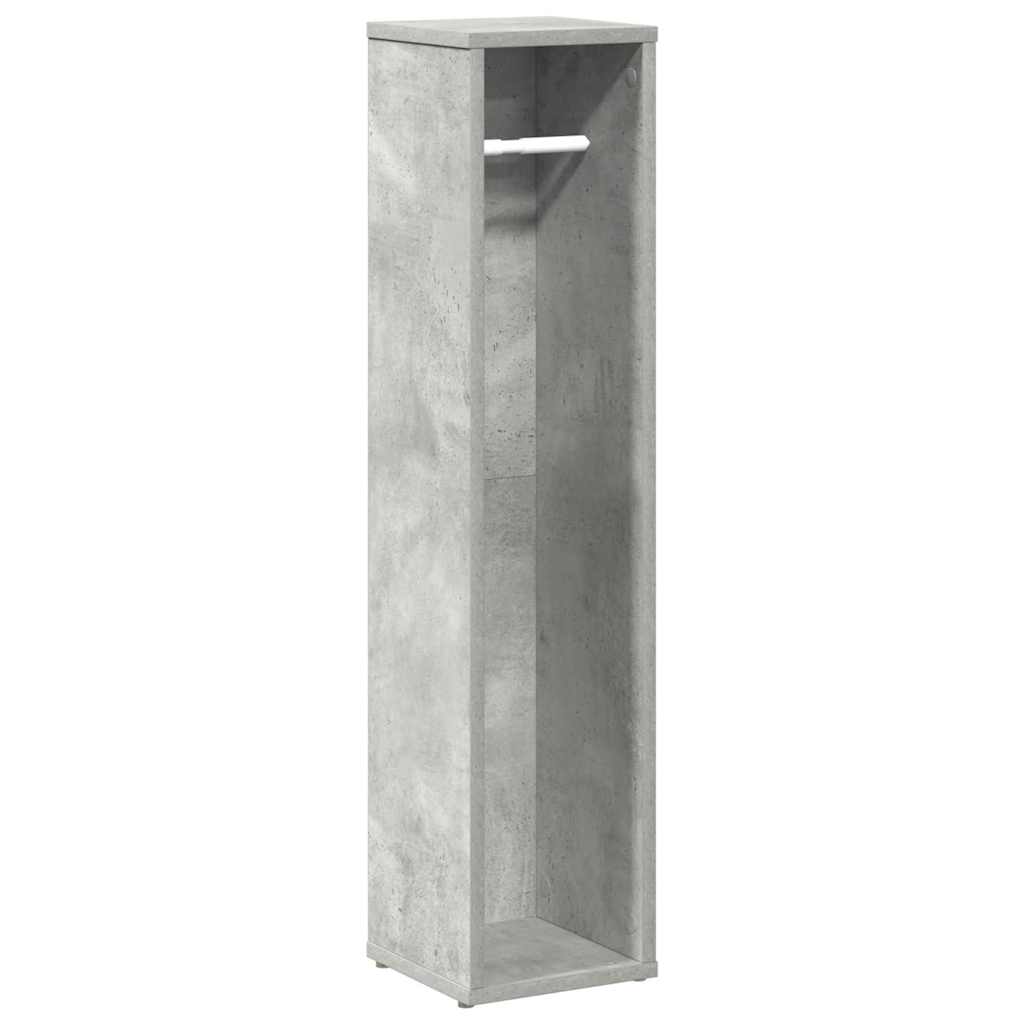 Koupelnová Skříňka S Držákem Na Role, Betonově Šedá 20,5 X 20 X 90 Cm