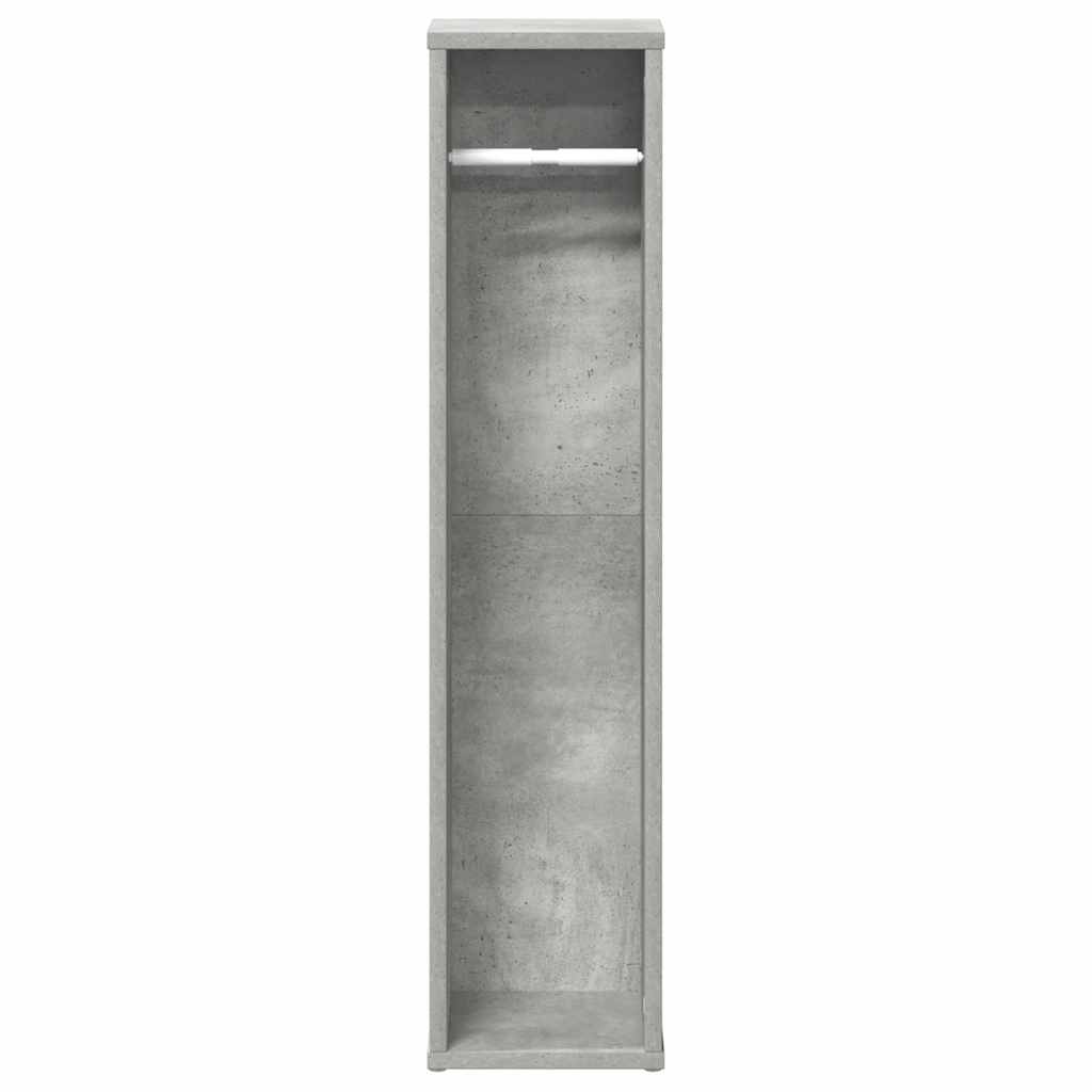Koupelnová Skříňka S Držákem Na Role, Betonově Šedá 20,5 X 20 X 90 Cm