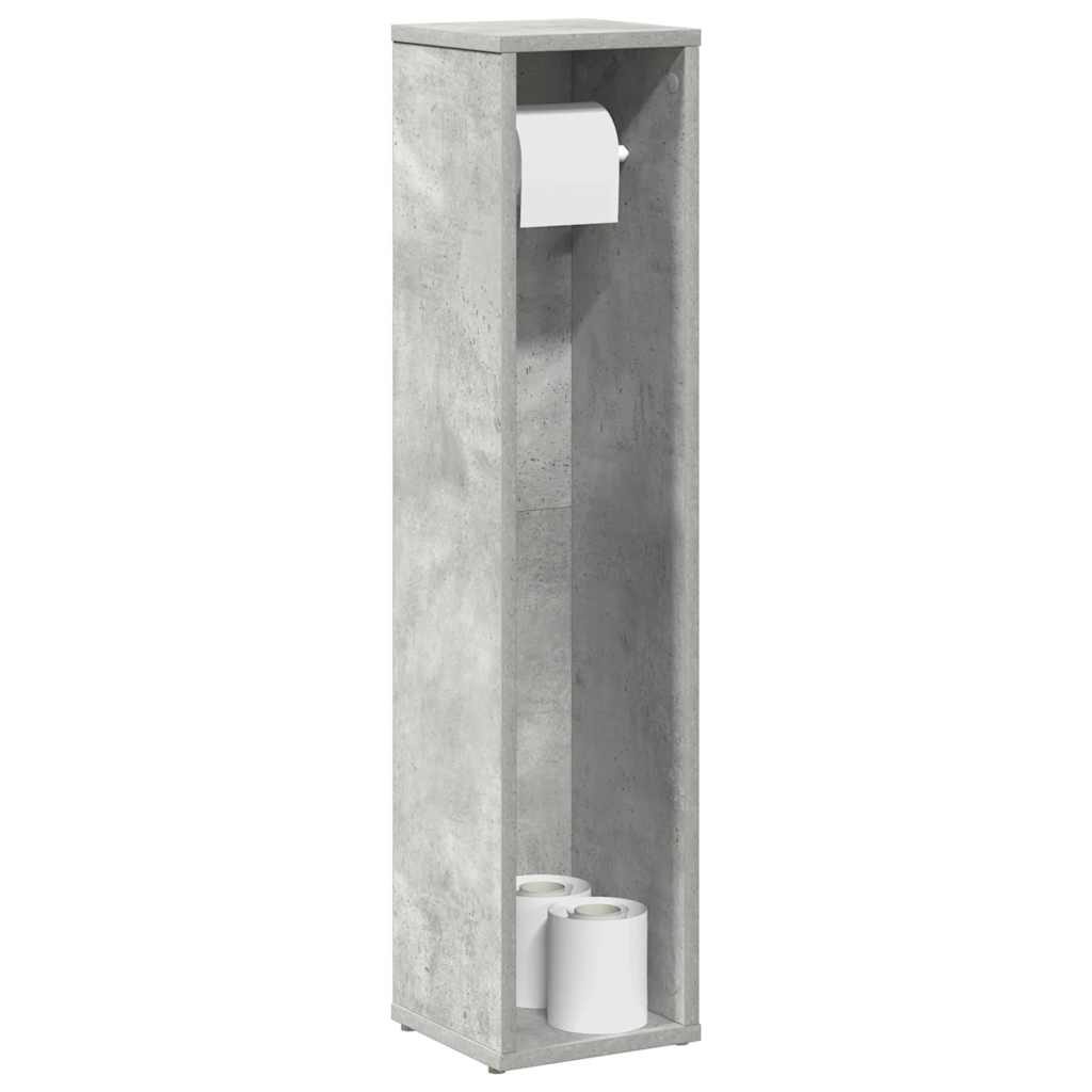 Koupelnová Skříňka S Držákem Na Role, Betonově Šedá 20,5 X 20 X 90 Cm
