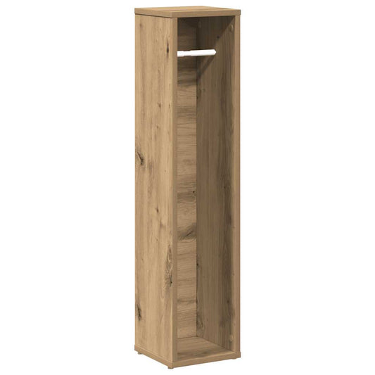 Koupelnová Skříňka S Držákem Na Role, Dubová Řemeslná 20,5 X 20 X 90 Cm