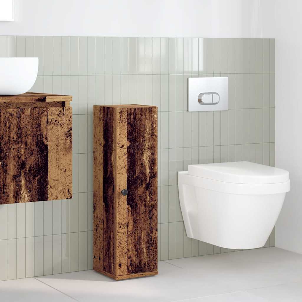 Koupelnová Skříňka S Držákem Rolí Old Wood 20,5 X 22 X 72 Cm