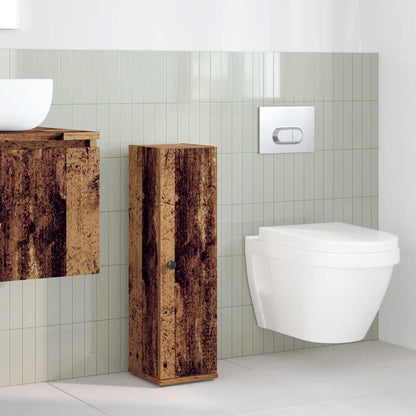 Koupelnová Skříňka S Držákem Rolí Old Wood 20,5 X 22 X 72 Cm