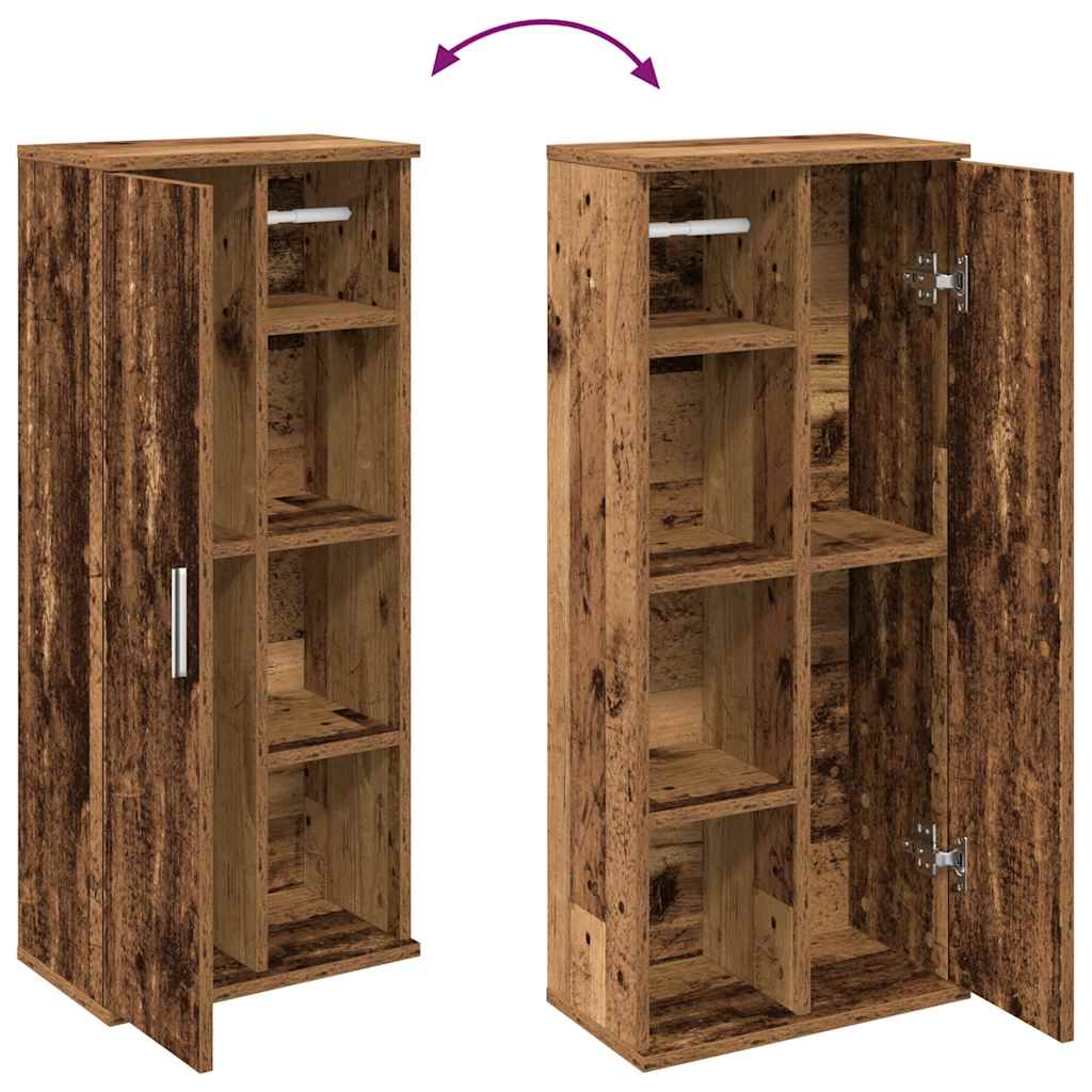 Koupelnová Skříňka S Držákem Rolí Old Wood 39X22X90 Cm