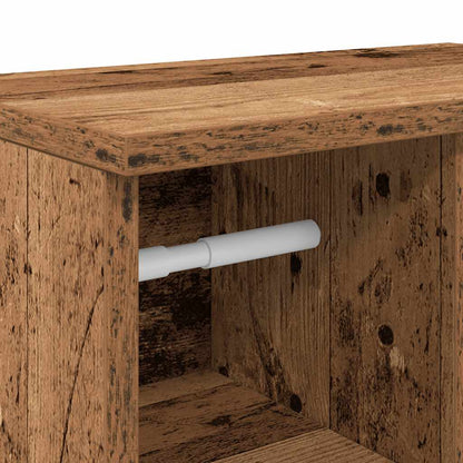 Koupelnová Skříňka S Držákem Rolí Old Wood 39X22X90 Cm
