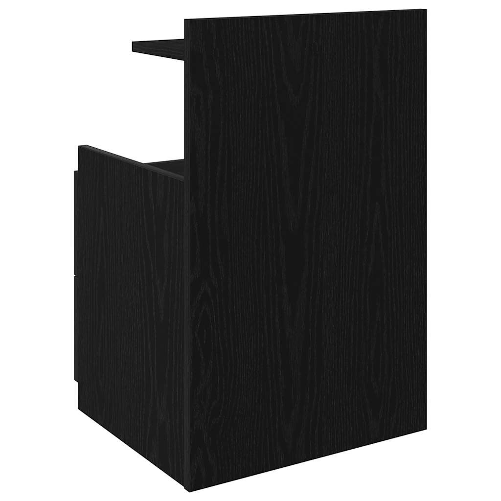 Noční Stolky 2 Ks Se 2 Zásuvkami Černé 40X36,5X62 Cm