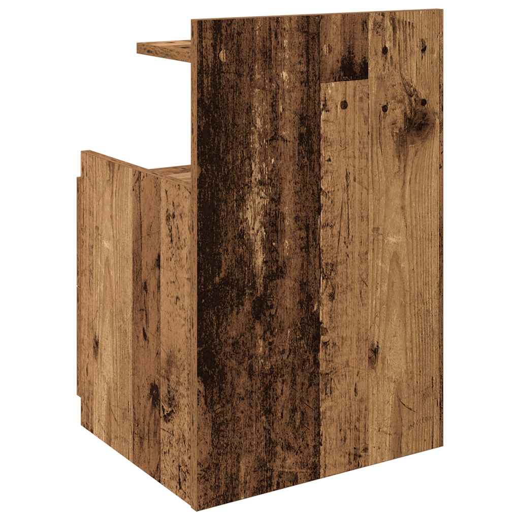 Noční Stolky 2 Ks Se 2 Zásuvkami, Staré Dřevo 40X36,5X62 Cm