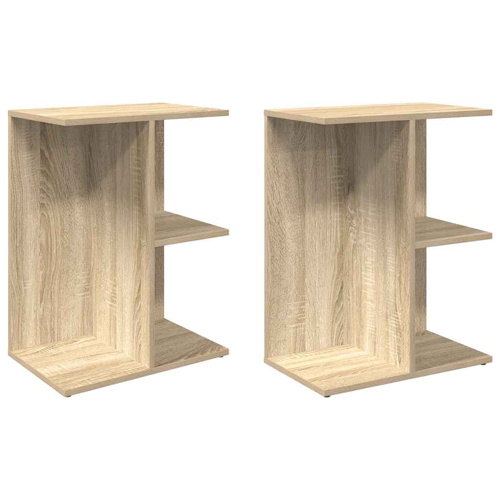 Noční Stolky 2 Ks 46,5X29X61 Cm Kompozitní Dřevo
