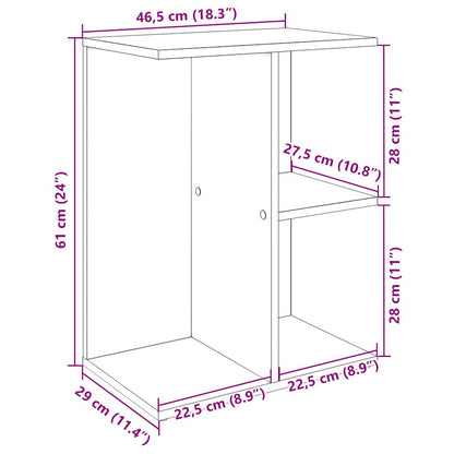 Noční Stolky 2 Ks 46,5X29X61 Cm Kompozitní Dřevo
