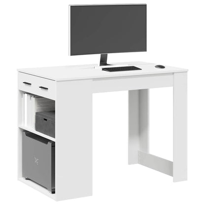 Psací Stůl Se Zásuvkou A Policí Betonově Šedý 102X62X77,5 Cm