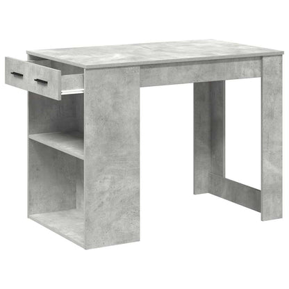 Psací Stůl Se Zásuvkou A Policí Betonově Šedý 102X62X77,5 Cm