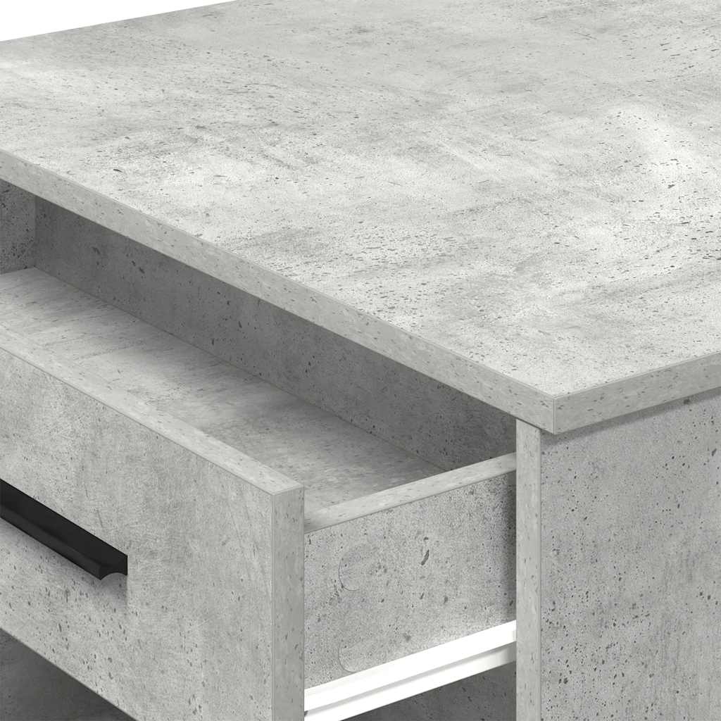 Psací Stůl Se Zásuvkou A Policí Betonově Šedý 102X62X77,5 Cm