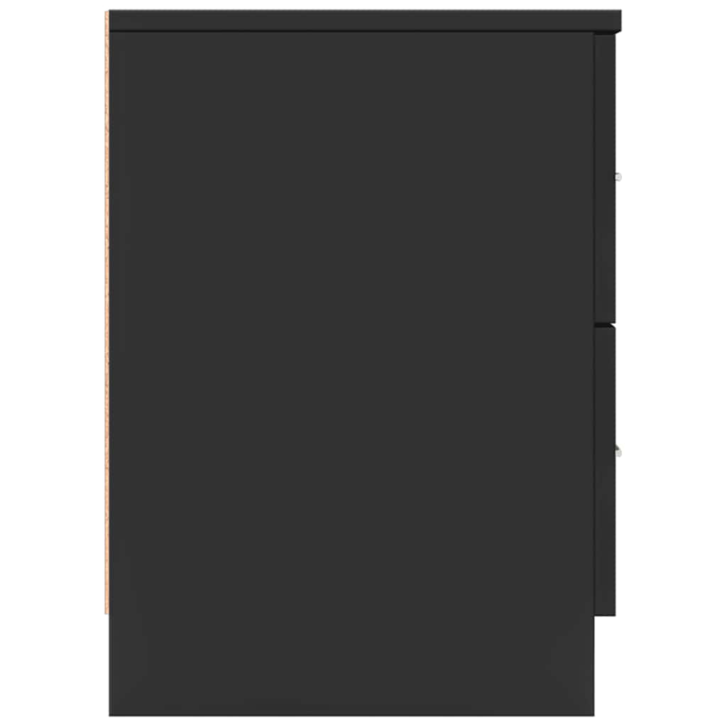 Noční Stolky 2 Ks Se 2 Zásuvkami Černé 40 X 36 X 50 Cm