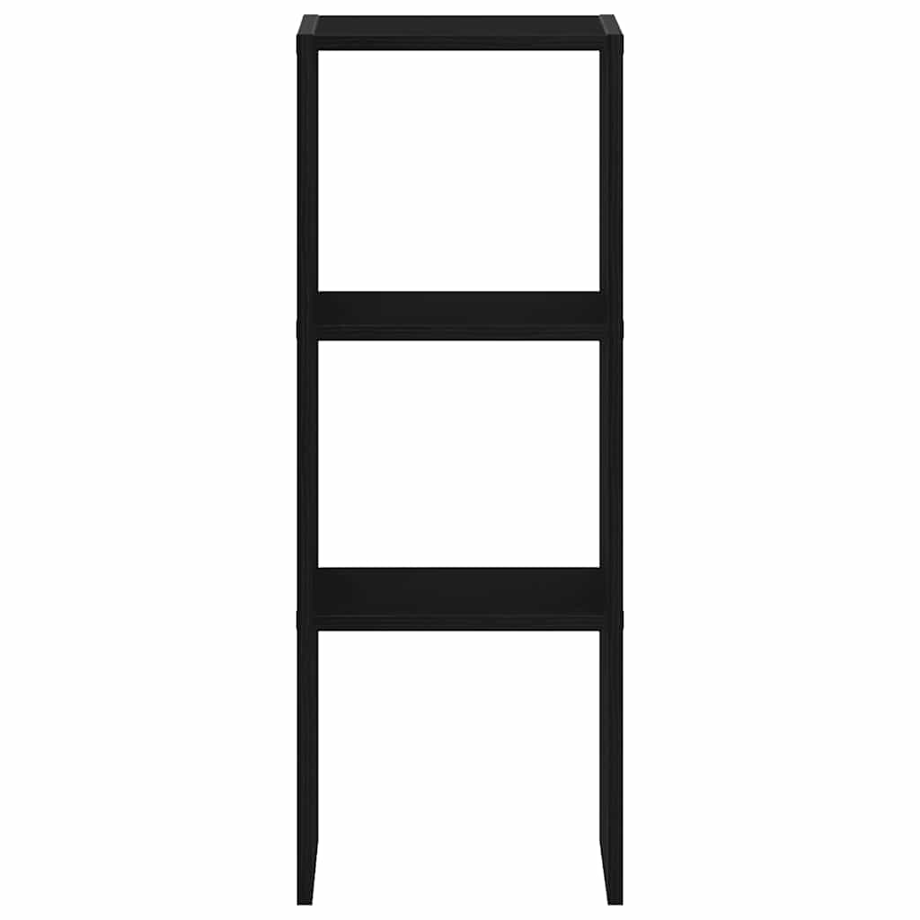Stohovatelné Knihovna Černý Dub 30X30X80 Cm Kompozitní Dřevo