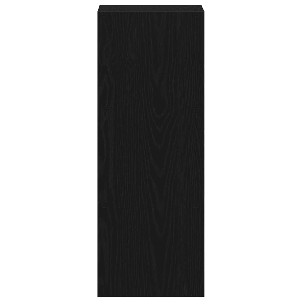 Stohovatelné Knihovna Černý Dub 30X30X80 Cm Kompozitní Dřevo