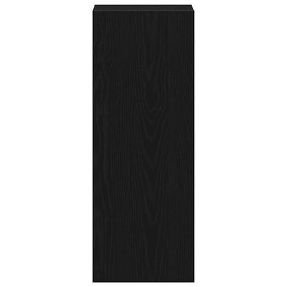 Stohovatelné Knihovna Černý Dub 30X30X80 Cm Kompozitní Dřevo