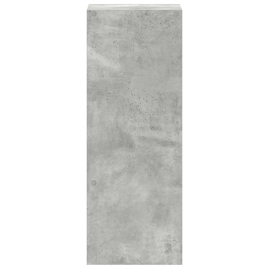 Stohovatelné Knihovna Betonově Šedá 30X30X80Cm Kompozitní Dřevo