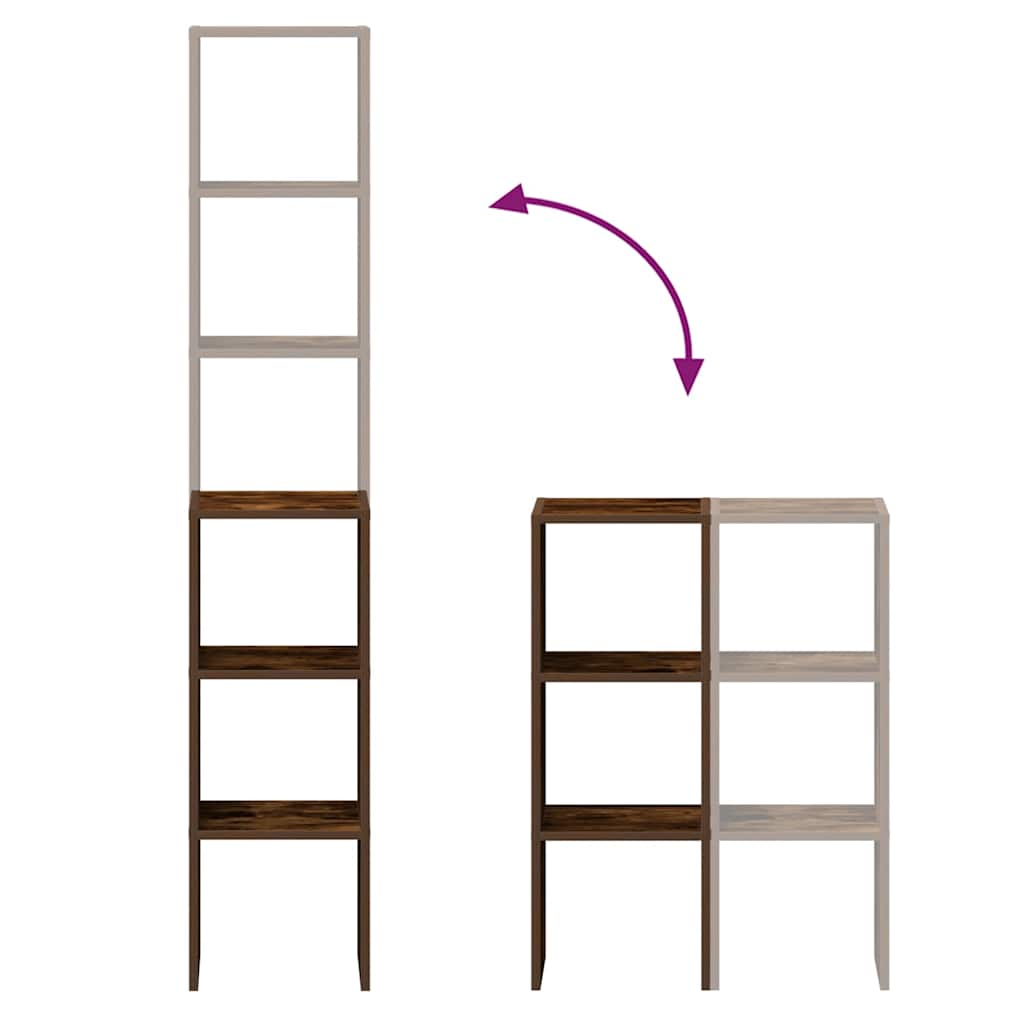 Stohovatelné Knihovny 2 Ks 30X30X80 Cm Kompozit