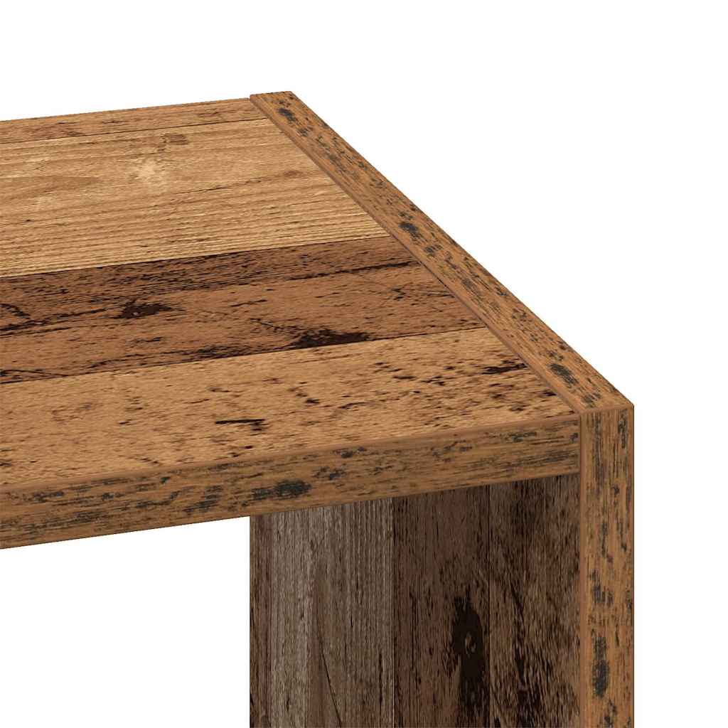 Stohovatelné Knihovna Starého Dřeva 30X30X80 Cm Kompozit